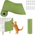 Cat Scratch Couch Furniture Protector, Adhesive Cat Scratch Pad Deterrent for Furniture, DIY Climbing Cat Scratcher Couch Protector from Cat Claws Scratching for Indoor(Green, 39.3x15.8Inch)