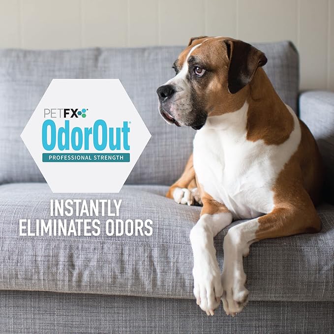 PetFX OdorOut - Patented Non-Toxic Odor Elimator for Pet Urine and Feces - Removes All Nitrogen Based Odors at Source