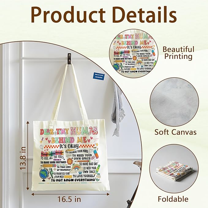 Tote Bag For Women Man, Reusable Work Shopping Grocery Shoulder Bags