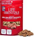 Life Essentials by Cat-Man-Doo Freeze Dried Dog Treats, All Natural Sirloin Beef Nuggets, Healthy Dog Training Treats, Single Ingredient Beef, 3 oz
