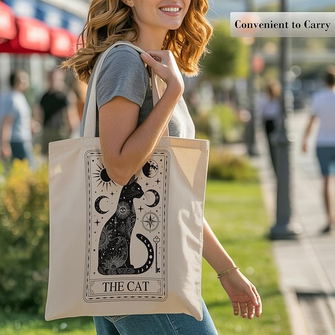 Pets Lover Gifts Tote Bag for Women, Dogs Cats Bee Aesthetic Canvas Bag with Inner Pocket