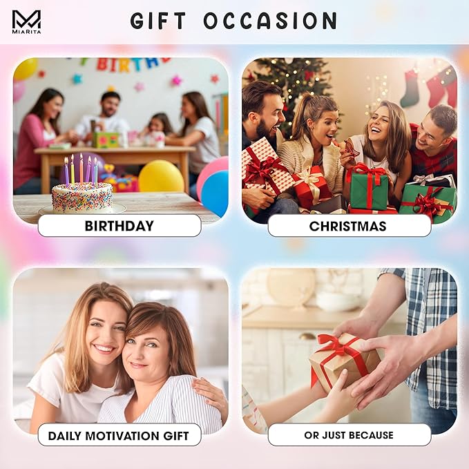 Miarita Positive Flamingo Jar – 60 Affirmation Cards for Anxiety & Self Care, Flamingo Gifts for Women, Teens & Sister, Friends, Cards to Reduce Anxiety & Increase Relaxation, White Elephant Gifts