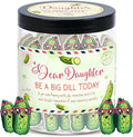 DEARMINE 60 Positive Pickle Cards Jar for Daughter with Affirmation Cards, Daughters Birthday Gift Ideas from Mom, Dad, Daughter Gifts, Unique Birthday Gifts for Daughter in Law