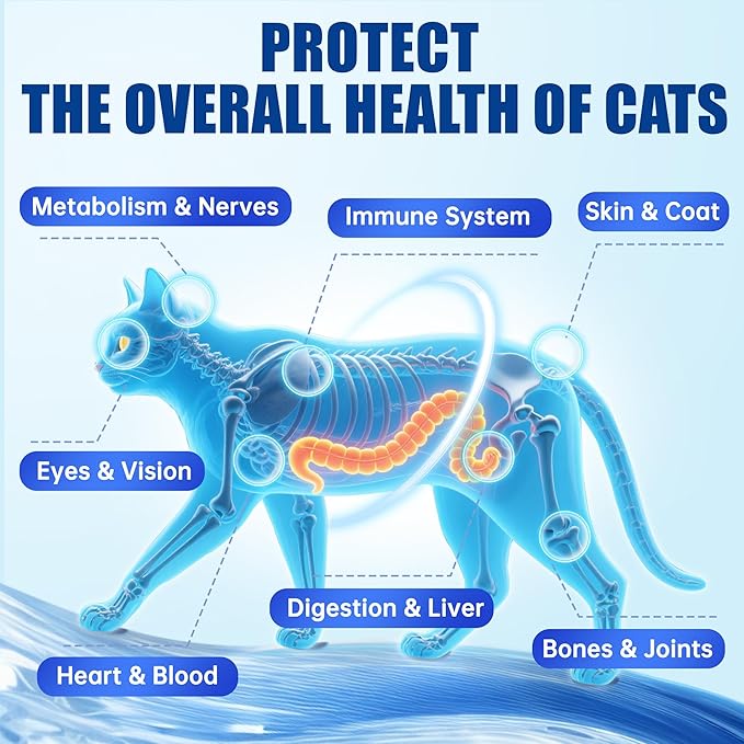 Just Try 23 in 1 Taurine for Cats Vitamins Treats with L-Lysine for Immune, Joint Support Skin & Coat & Heart Health - Multivitamin, HIV Omega 3, Biotin Supplements for Indoor & Senior Cat - 16 oz