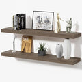 Floating Shelves for Wall, Bathroom Shelves Over Toilet, Wall Shelves & Book Shelf for Room, Hanging Shelf, Modern Wooden Mounted Floating Shelves, 36x7x1.5 in (Smoke Gray, Set of 2)