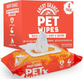 Angry Orange Unscented Pet Wipes - Hypoallergenic & Fragrance-Free With Aloe & Chamomile - Thick Grooming Wipes for Paws, Fur, Butt - Safe for Dogs & Cats - 320 Count - Value 4 Pack