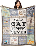 XALAZY Mothers Day Cat Mom Gifts for Women Blanket 50"X60", Cat Gifts for Women, Cat Lover/Lady Gifts, Funny Cats Themed Presents for Birthday/Christmas, Cat Blanket