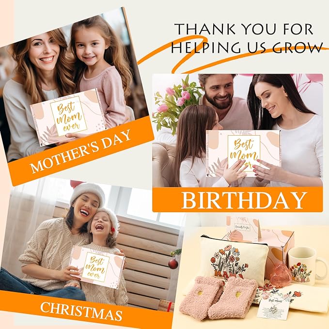 DHQH Mother’s Day Gifts for Mom from Daughter Son, Mama Birthday Gifts Set, 11oz Coffee Mug with Tote Bag, Mama Necklace for Women