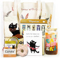 Cat Lover Gifts For Women, Cat Mom Gifts, Cat's Themed Box For Crazy Cats Lady, Mothers Day Gift For daughter, Christmas Birthday Gift For Cats Lovers Bestfriend Coworke Daughter with 16 oz Glass Cup