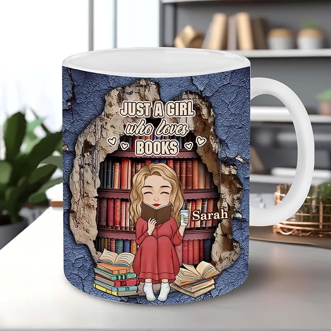 Personalized Book Lover Gifts - Book Lovers Gift For Bookworm, Readers, Librarians, Bookish - Books Are The Mirrors Of The Soul Mug - Bookish Gift For Friends, Women, Her