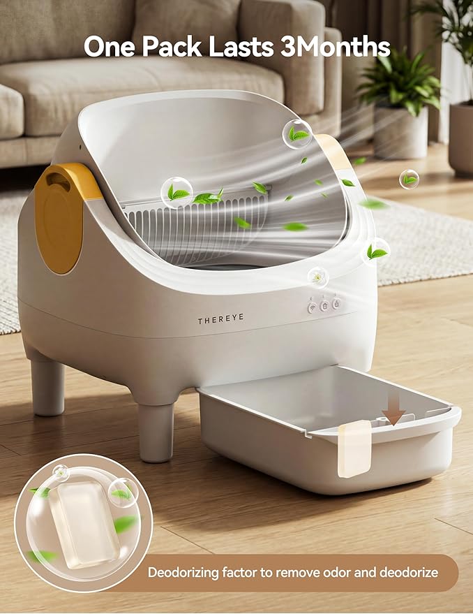 Thereye Odor Control Gel for Cat Litter Box, Fits SC06 Automatic Litter Box, Long-Lasting Odor Control Gel, Litter Box Freshener for Thereye Self-Cleaning Litter Box, 6 Count