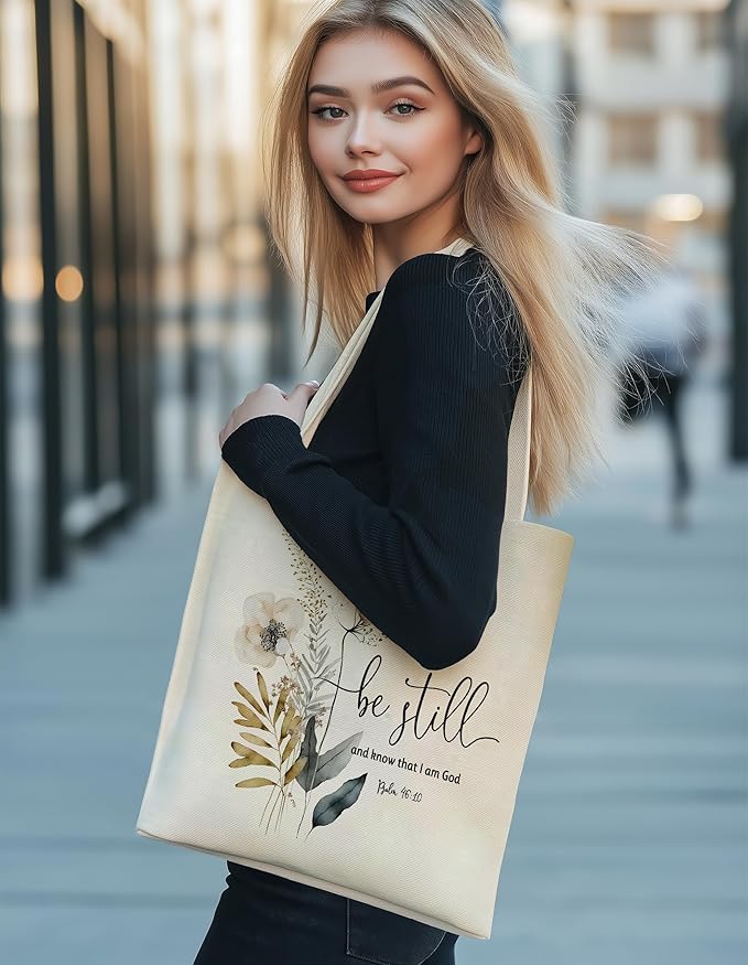 Gifts for Women, Canvas Tote Shopping Reusable Grocery Gift Bags