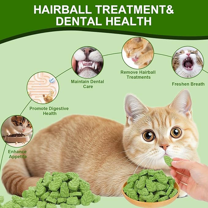 130g/4.59oz Cat Grass Treats, Cat Grass Teething Stick, Natural Hairball Treatment for Cats, Edible Cats Chew Sticks Toy Cat Treats Snack for Teething Cleaning Hairball Removal
