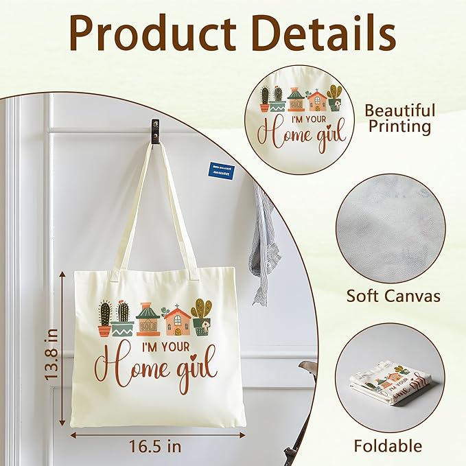 Tote Bag For Women Man, Reusable Work Shopping Grocery Shoulder Bags