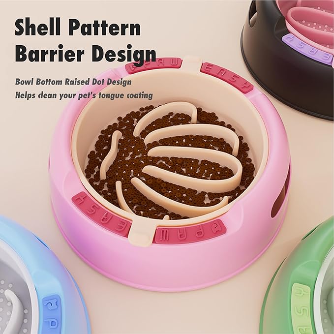 Silicone Slow Feeder Bowl, 1.2L Capacity, Suitable for Small, Medium, and Large Dogs. Interchangeable Inner and Outer Bowls. Food-Grade Material. Ideal for Dogs That eat Too Quickly.