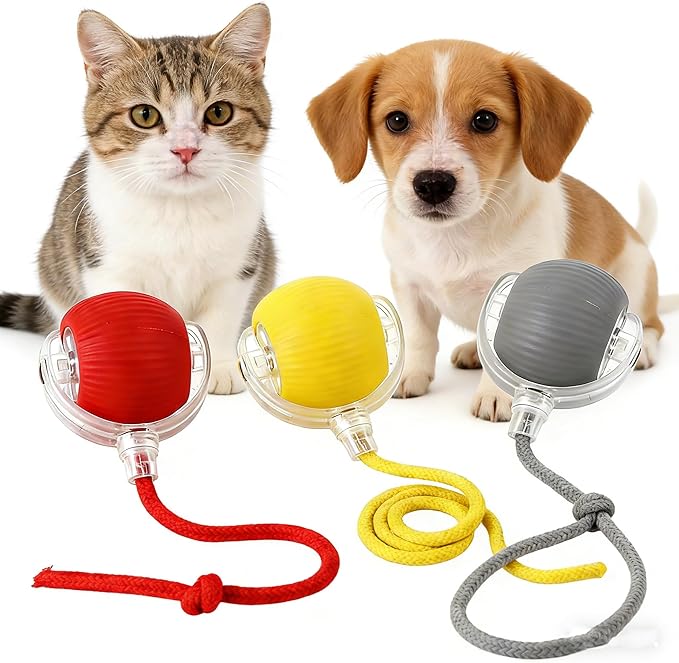 RightBliss 2026 New Electric Dog & Cat Ball Toy, 360° Smart Automatic Interactive Rolling Pet Toy Ball, Smart Pet Play Ball, Interactive Pet Toys, Ideal Gift for Pet Lovers(Mix-3pcs)