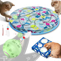 Interactive Cat Toys Ball: Fast Self Rolling Ball in Pouch, Automatic Motion Activated Moving Toys Hide and Seek Game Pet Exercise Kicker Cat Toys for Bored Indoor Kittens Adult Cat
