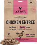 Vital Essentials Freeze Dried Cat Food, Raw Chicken Soft Nibs | Complete Meal or Topper | 99% Chicken, Organs & Bone | Limited Ingredient, High Protein, Grain Free Dry Cat Food | 12 oz Bag