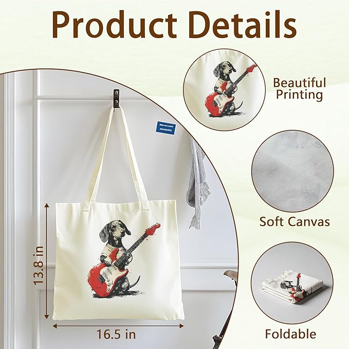 Tote Bag For Women Man, Reusable Work Shopping Grocery Shoulder Bags