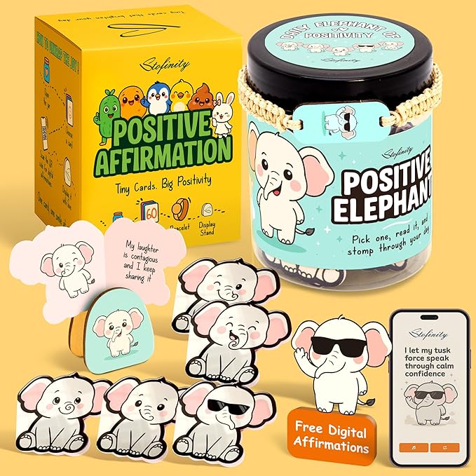 Stofinity White Elephant Gifts For Women - Jar Of Daily Affirmation Cards For Teen Girls Trendy Stuff, Best Friend Birthday Gifts For Women Unique, Long Distance Friendship Gift For Christmas, Easter