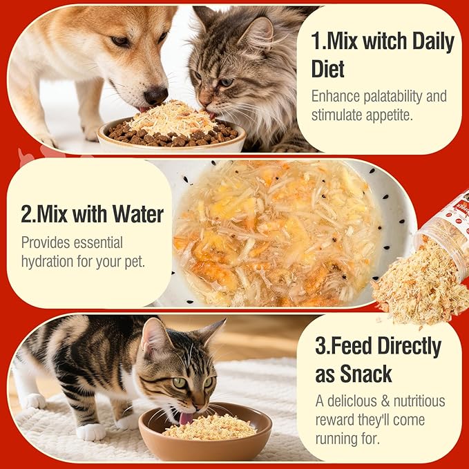 3.5 OZ Raw Antarctic Krill Freeze Dried Egg Yolk Chicken Cat & Dog Food Toppers High Protein Food Toppers Skin & Coat Support 100g