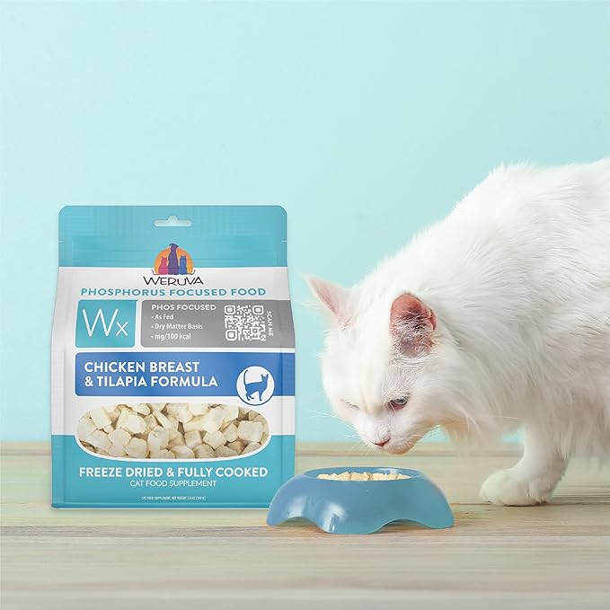 Weruva Wx Phos Focused Freeze Dried, Chicken Breast & Tilapia Formula, 1oz Bag (Pack of 2)