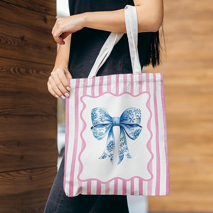 Grace Yonks Cute Canvas Tote Bag – Aesthetic Large Reusable Bag