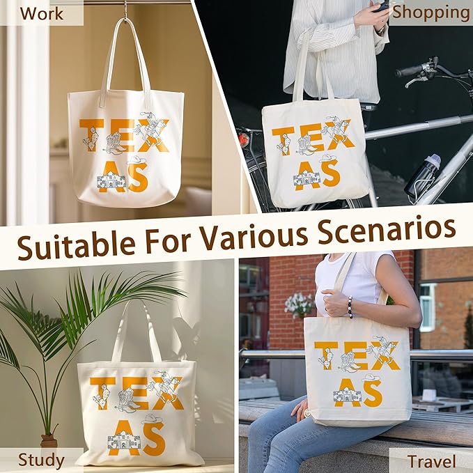 Tote Bag For Women Man, Reusable Work Shopping Grocery Shoulder Bags