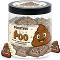 DEARMINE Positive Poo Jar with 60 Affirmation Cards, Emotional Support Poo, Funny Gag for Women, Men, Corwokers, Friends, Poop Emoji Gifts