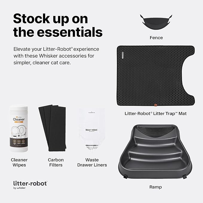 Litter-Robot 3 Connect by Whisker, Beige - Automatic, Self-Cleaning Cat Litter Box, App Control, Helps Reduce Litter Box Odors, Works with Any Clumping Litter, WhiskerCare 1-Year Warranty