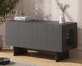 Double Litter Box Enclosure, Litter Box Enclosure for 2 Litter Boxes, Modern Litter Box Furniture for 2 Cats, Scandi Style (Black)