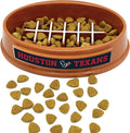 NFL Super-Bowl Houston Texans Slow Feeder Dog & Cat Bowl. Football Design for Healthy Digestion. Non-Slip for Large & Small Pets
