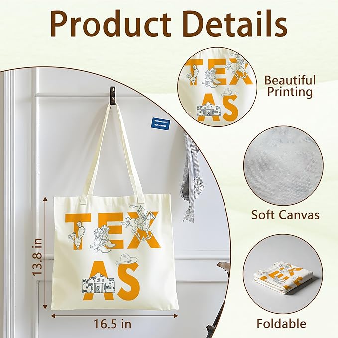 Tote Bag For Women Man, Reusable Work Shopping Grocery Shoulder Bags