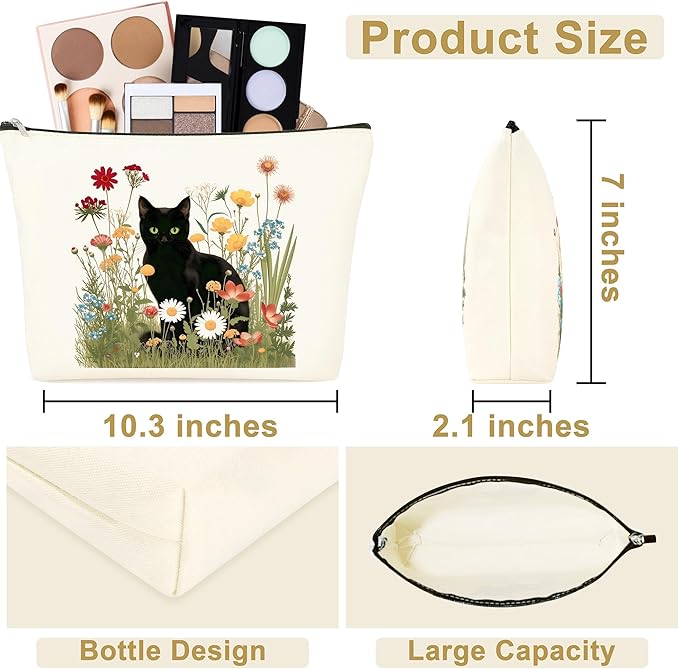 Black Cat Lover Themed Gifts for Women, Gifts for Cat Lovers Women Set of 7