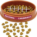 NFL Super-Bowl Arizona Cardinals Slow Feeder Dog & Cat Bowl. Football Design for Healthy Digestion. Non-Slip for Large & Small Pets
