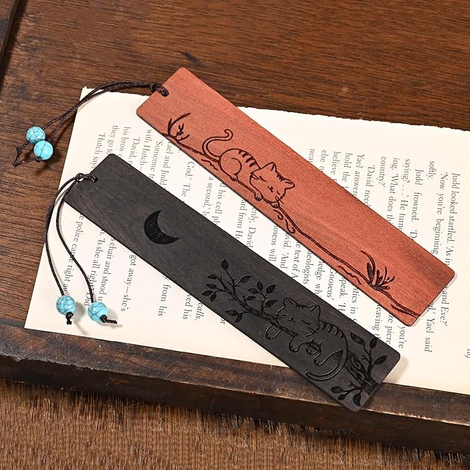 ZQZYMXQ 2Pcs Funny Bookmarks Cat Book Markers, Funny Cat Gifts Cat Lover Gifts for Women (Sleeping Cat)