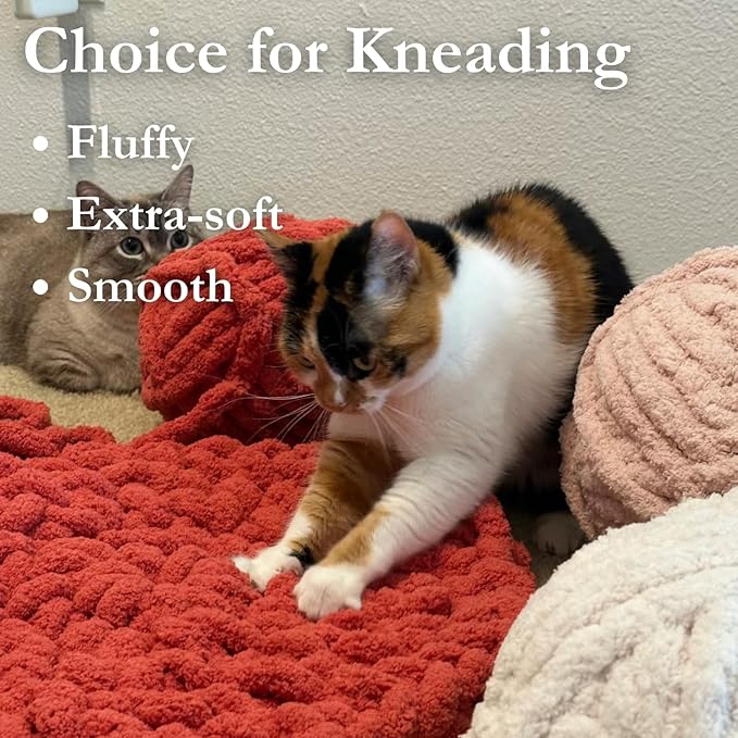 Cat Self-Warming Knitted Bed Mat, Extra-Soft Warm Round Washable Pads Cushions for Indoor Kittens & Kitty Small Pets Cat Trees (Blue,Large)