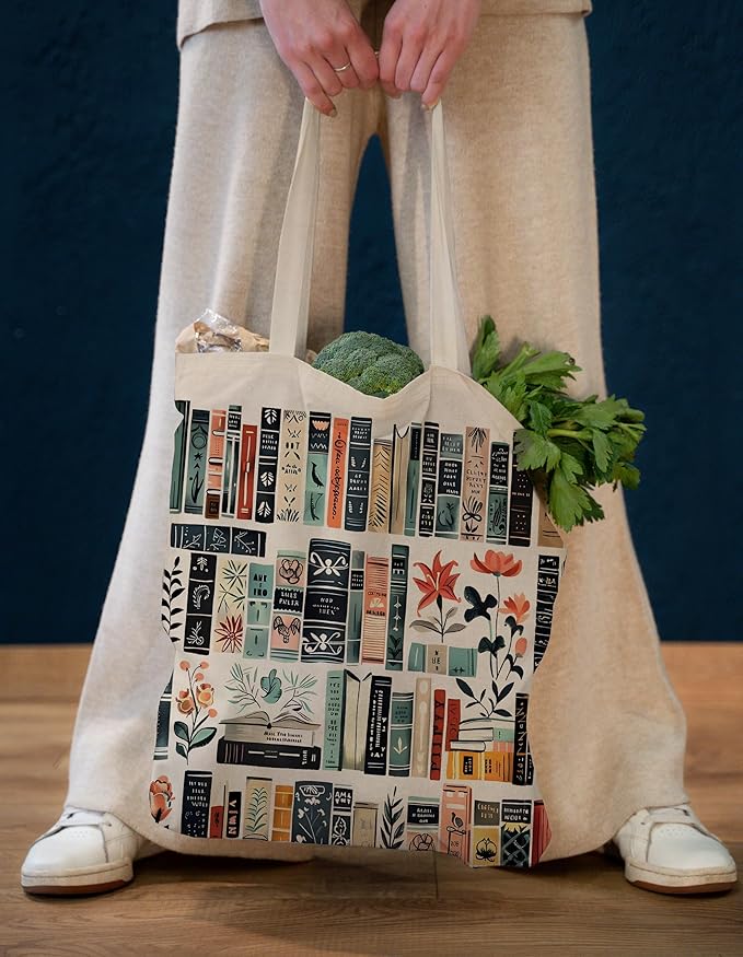 Gifts for Women, Canvas Tote Shopping Reusable Grocery Gift Bags