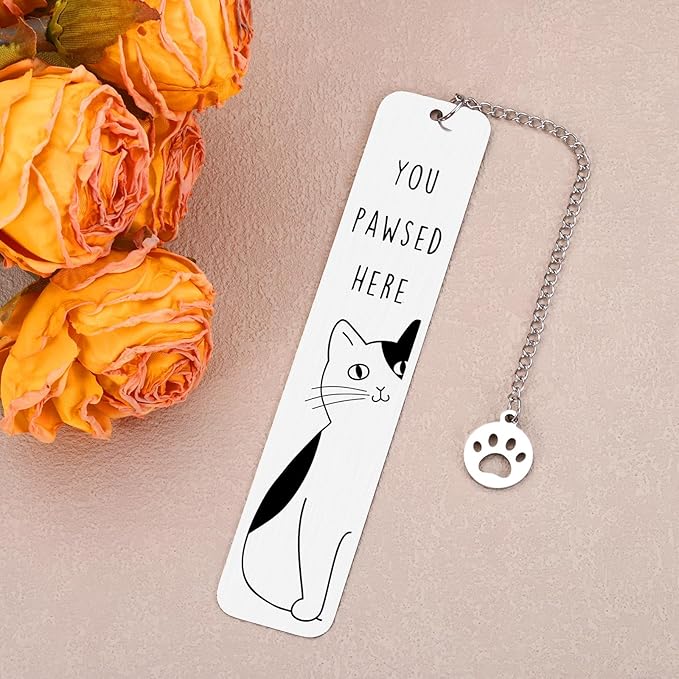 Cat Gifts for Women, Cat Lover Gifts for Women Men Reader, Mothers Day Gift for Cats Mom Dad, Cute Bookmarks for Women Teens Girl Boy, Birthday Gift for Book Lovers, Bookish Gift Reading Accessories