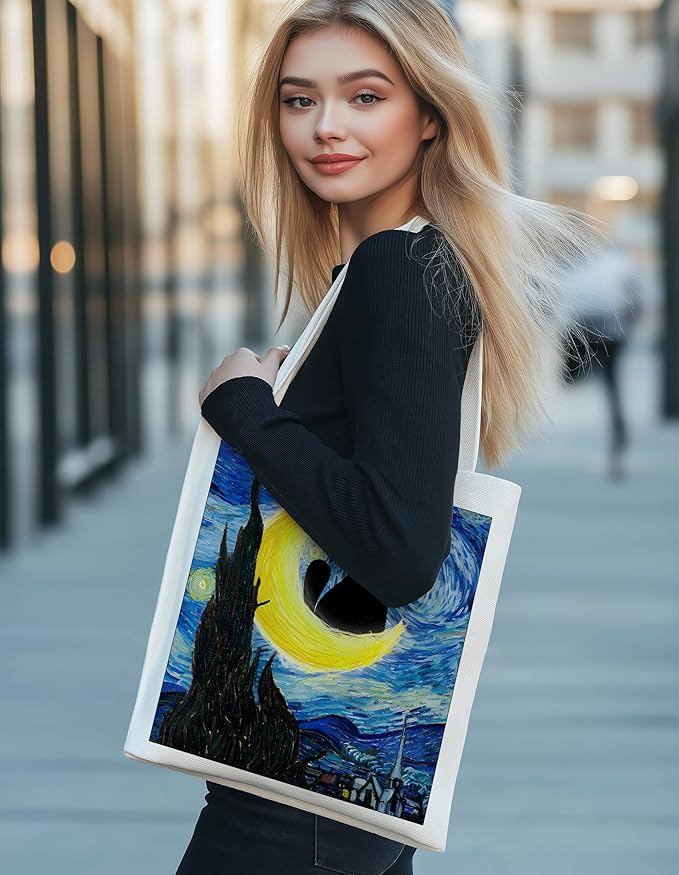 Gifts for Women, Canvas Tote Shopping Reusable Grocery Gift Bags
