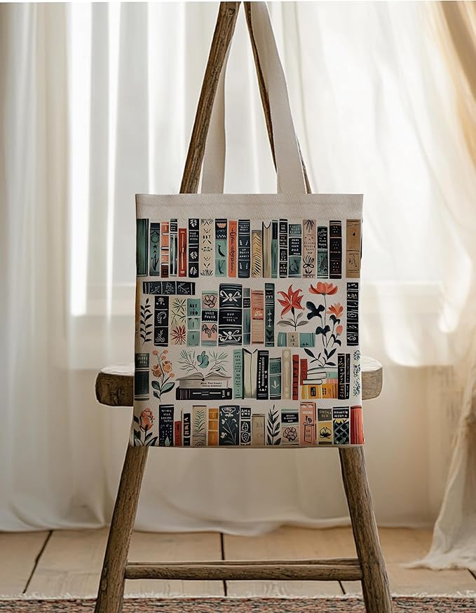 Gifts for Women, Canvas Tote Shopping Reusable Grocery Gift Bags