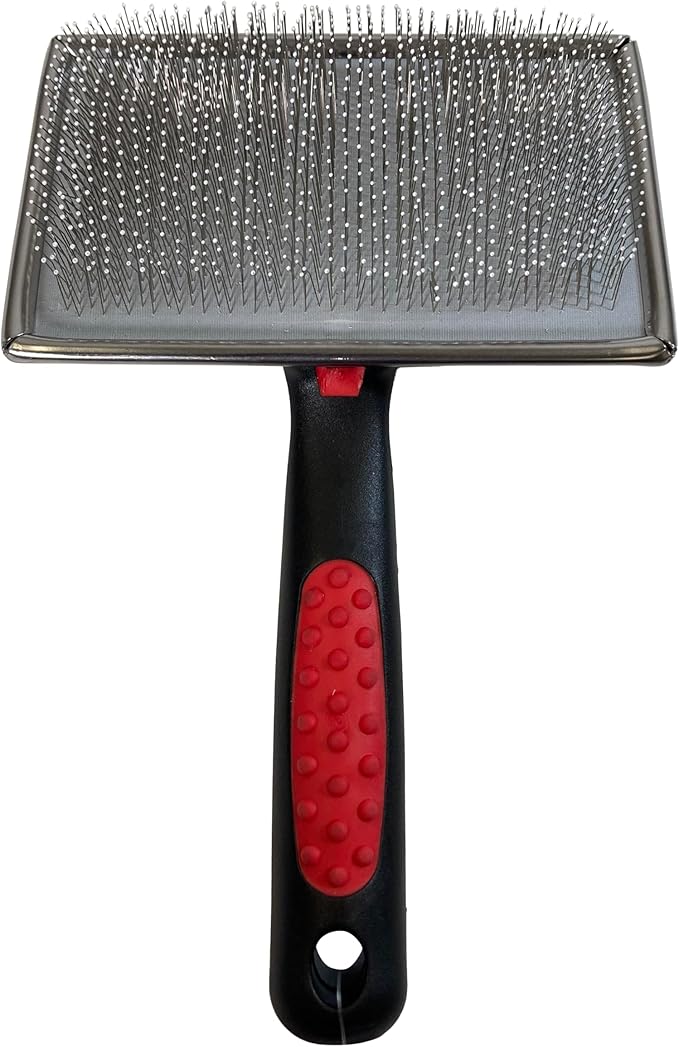 Ryan's Pet Supplies Paw Brothers Soft Flat Slicker Brush with Coated Pin Tips, Large/X-Large for Professional Groomers