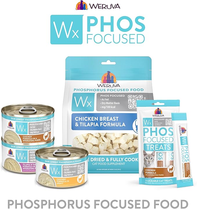 Weruva Wx Phos Focused Freeze Dried, Chicken Breast & Tilapia Formula, 1oz Bag (Pack of 2)