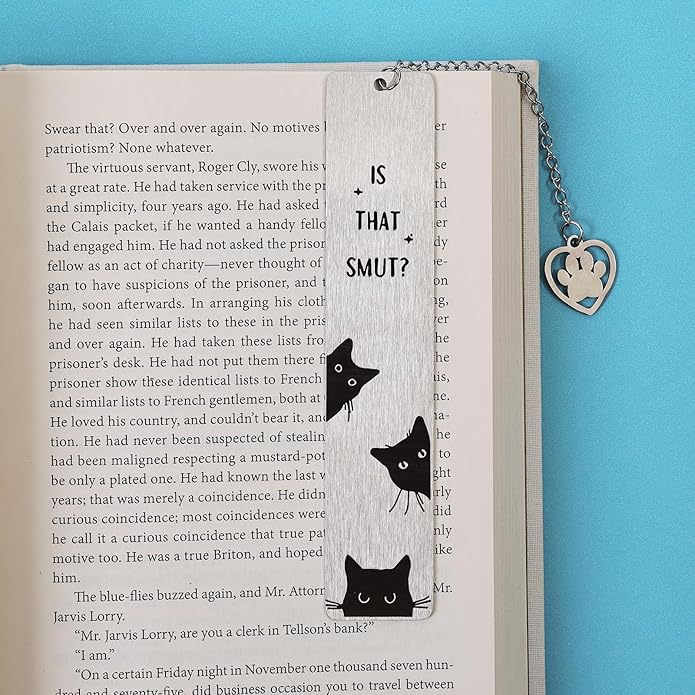 Black Cat Tote Bag Set Gifts for Cat Lovers, Book Lovers Gifts for Women, 4Pcs Bookish Reading Accessories for Readers Librarian, Includes Canvas Tote Bag, Bookmark, Brooch, keychain