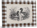 Vintage Country Mallard Duck Canvas Wall Art Rustic Ducks Print Painting Cottagecore Wall Decor for Home Farmhouse Living Room 8x10 Inches Framed