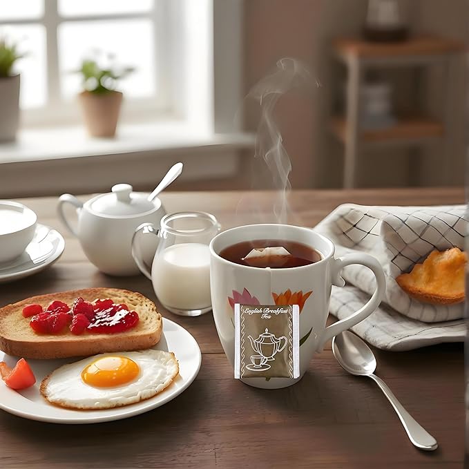 Flower Mug Floral Coffee Mugs with English Breakfast Tea, Coffee Cups with Handle, Big Ceramic Mug as Women Gifts Uesd for Home&Kitchen&Office Decor
