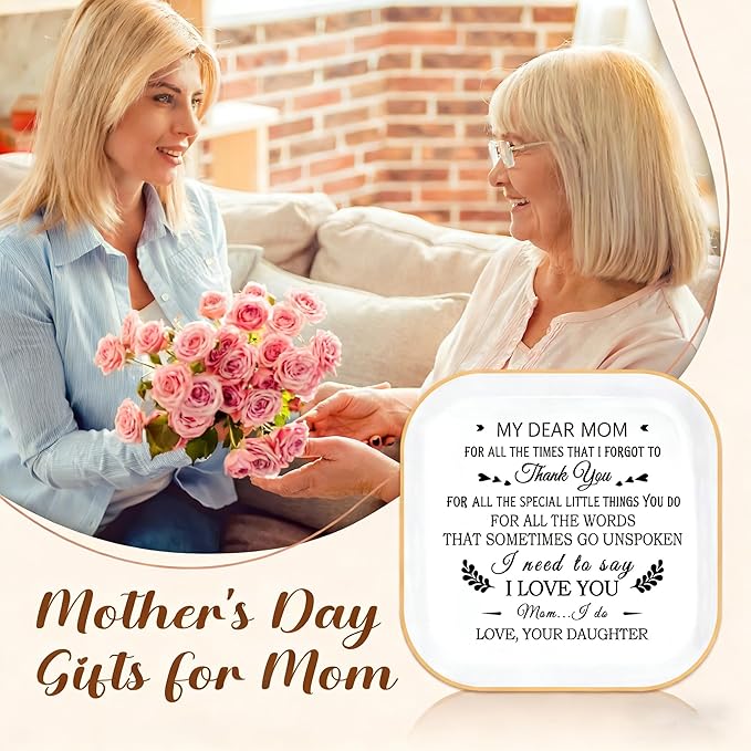 Birthday Gifts for Mom from Daughter Jewelry Dish - Thank You! for all the words that sometimes go unSpoken, I need to say I Love You!" Gifts for Mom Christmas Mothers Day Valentines Thanksgiving