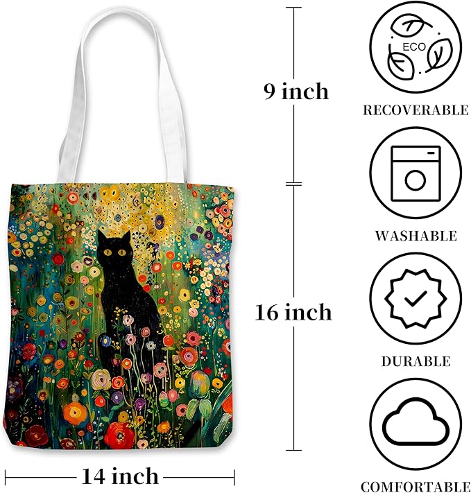 Grace Yonks Cute Canvas Tote Bag – Aesthetic Large Reusable Bag