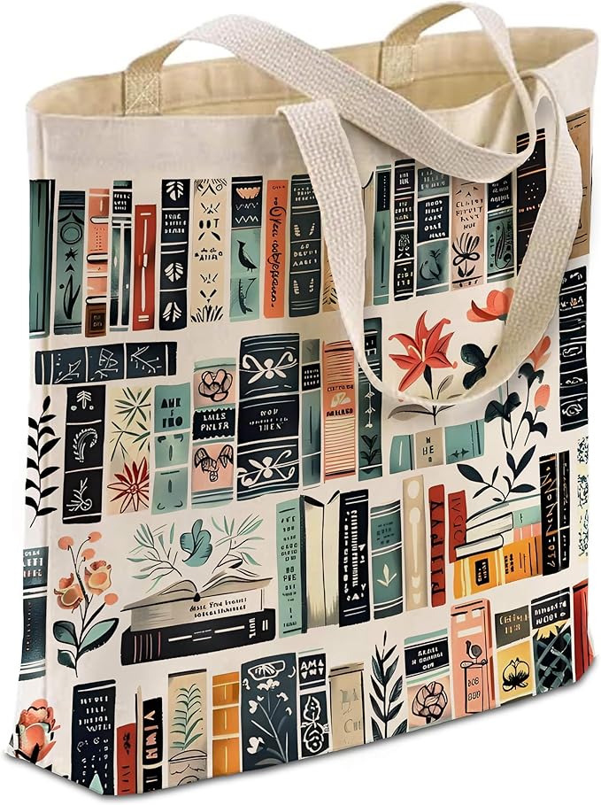 Gifts for Women, Canvas Tote Shopping Reusable Grocery Gift Bags