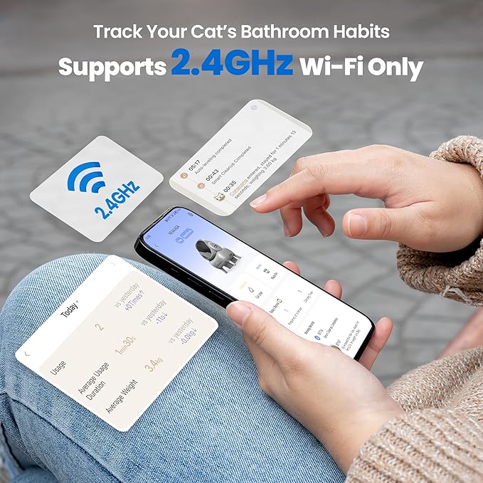 Neakasa M1 Plus Bundle Self-Cleaning Automatic Cat Litter Box, Large Open-Top Design, Odor Control, Smart App Tracking, Multi-Cat Support, Safety Sensors, 4 Rolls Refill Bags Included